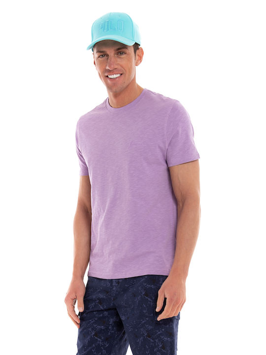Guess Ανδρικό T-shirt Lilac Μονόχρωμο