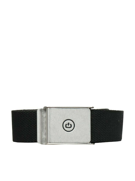 Elastic Men's Belt Fabric Webbing Belt Black