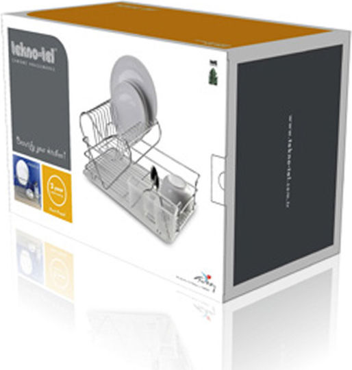 Tekno-Tel Στραγγιστήρι Νεροχύτη Inox Μαύρο 49x30x25cm