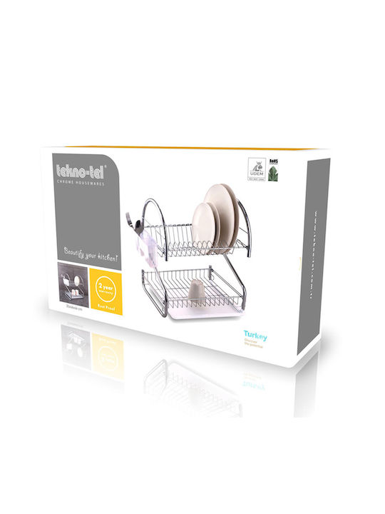 Tekno-Tel Inox Geschirrabtropfer Silber 46x30x44cm