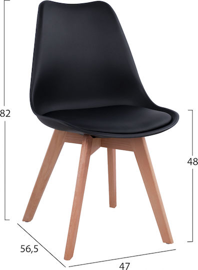 Esszimmer 5Stück Transparent / Black 90x90cm