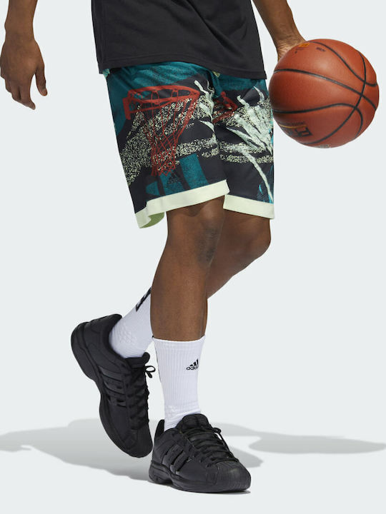 3-Stripes Moment Men's Athletic Shorts Black / Legacy Teal