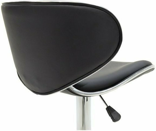 Scaune Bar Smile cu Spătar & Înălțime Reglabilă Black / Silver 45x46x64-84buc