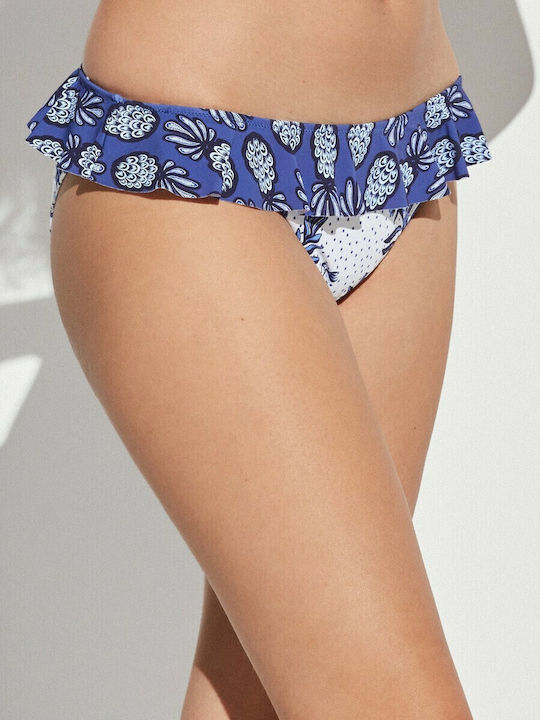 Bikini-Set Blumen Blau