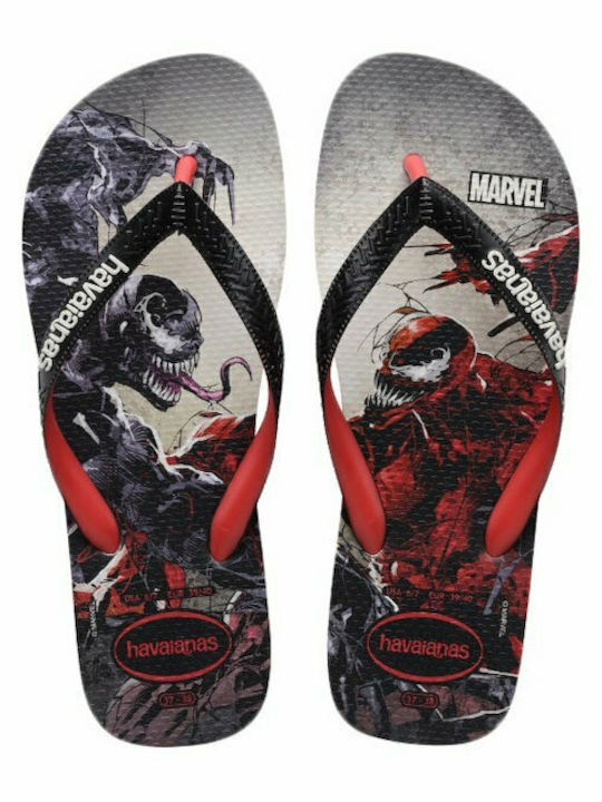 Top Marvel Men's Flip Flops Black