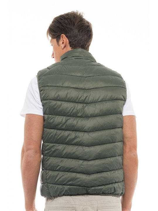 Splendid Men's Sleeveless Puffer Jacket Khaki