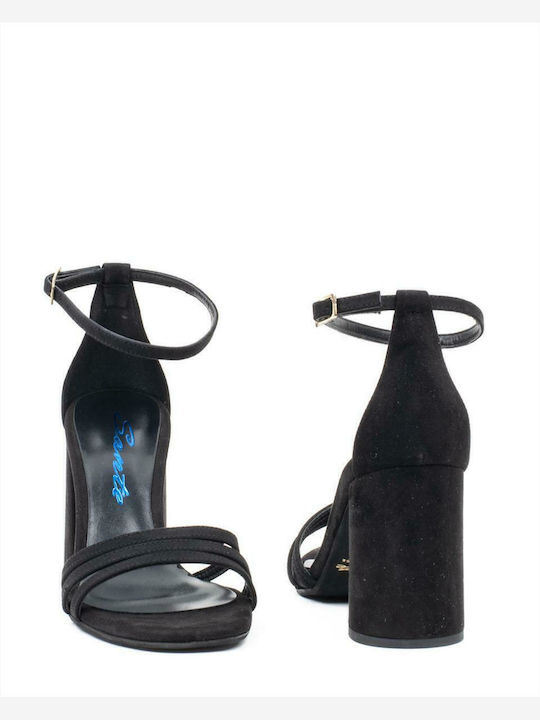 Suede Sandals Black