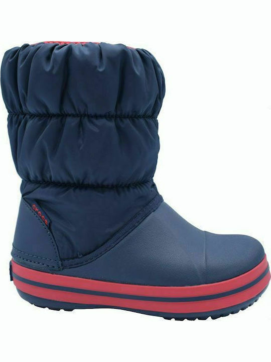 Winter Puff Anatomical Kids Snow Boots Navy Blue