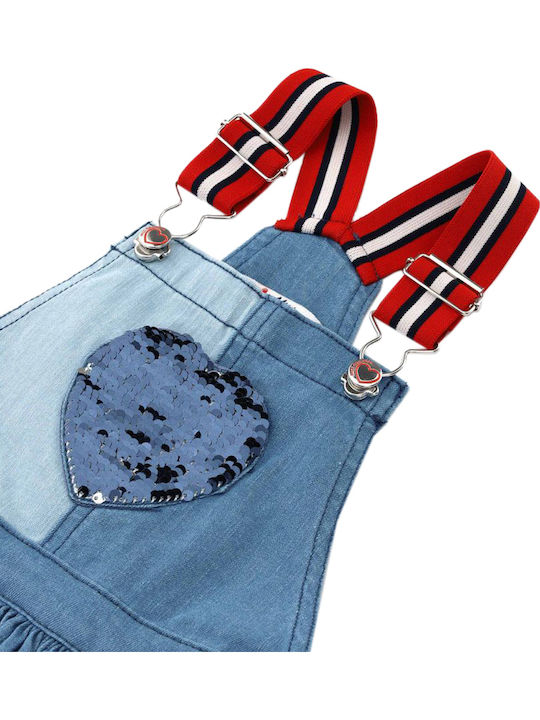 Fustă Salopetă pentru Copii din Denim Albastru