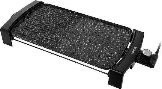 Sencor Tabletop Electric Grill Smooth and Ribbed Plate 2300W with Adjustable Thermostat 44cmx25cmcm