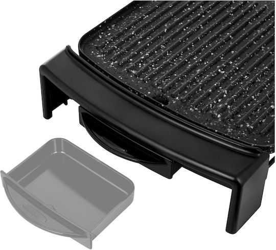 Sencor Tabletop Electric Grill Smooth and Ribbed Plate 2300W with Adjustable Thermostat 44cmx25cmcm