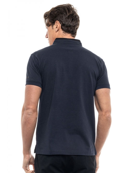 Biston Ανδρικό T-shirt Polo Navy Μπλε