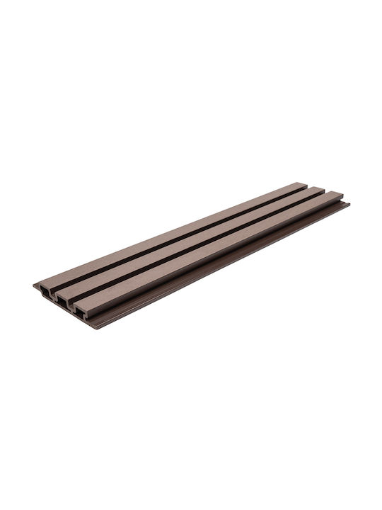 Panouri Decorative 3d Din PVC Cu Filet Dark Brown Cu Baghete Maro 290x17.65x2.5cm