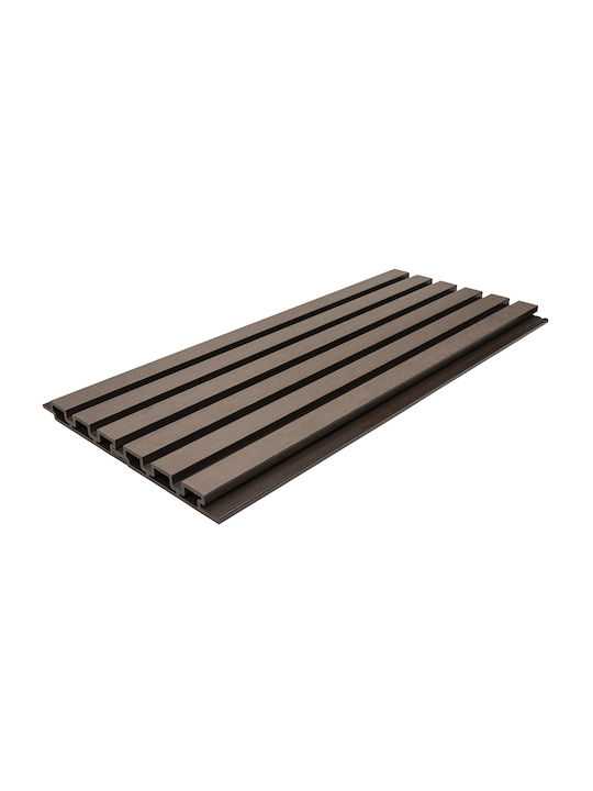 Panouri Decorative 3d Din PVC Cu Filet Dark Brown Cu Baghete Maro 290x17.65x2.5cm