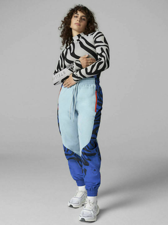 X Stella McCartney Дамски Суитшърт с гума Arctic Blue/Bold Blue