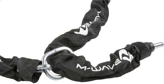 M-Wave Ringchain Frame Chain Bicycle Cable Lock with Key Black