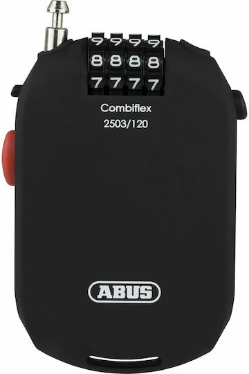 Abus Combiflex 2503/120 + Uch 2503 Bicycle Cable Lock with Combination Black