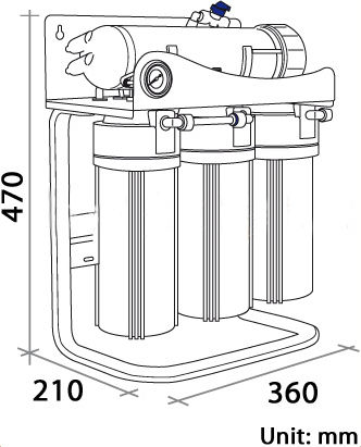 Filtri Acqua Italia System der Umkehrosmose 4 Etappen C-500