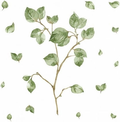 Dekorativer Aufkleber Wand Leaf Twig 24Stück RoomMates Decor