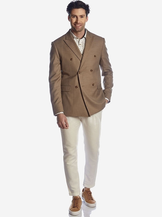 Men's Summer Suit Jacket Regular Fit Beige