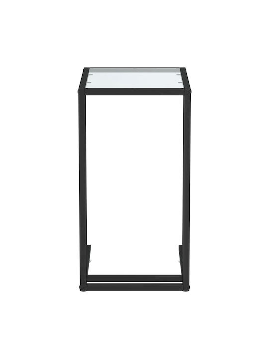 Rectangular Side Coffee Table Glass Transparent W50xL35xH65cm
