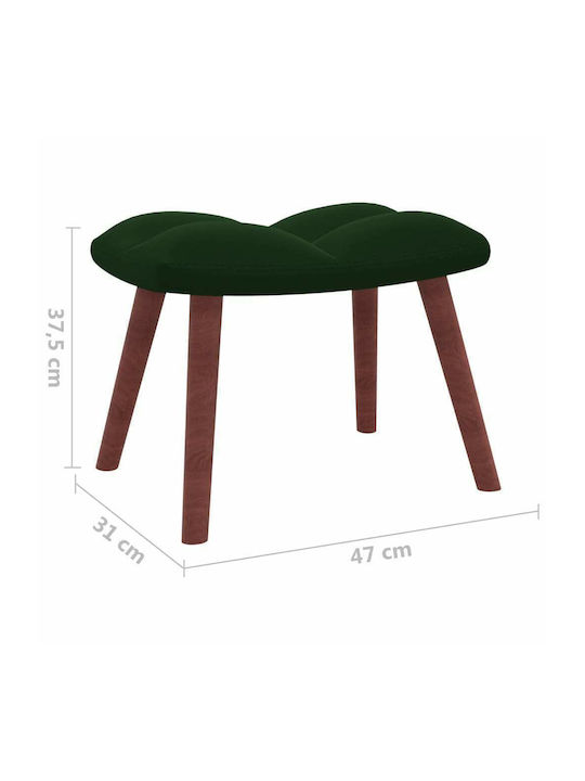 Rocking Armchair with Footstool Dark Green 61x78x98cm