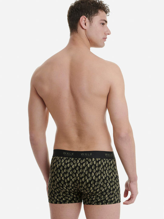 Walk Men's Boxer Black Brown with Patterns