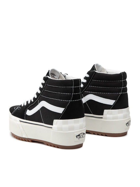 SK8 Hi Stacked Γυναικεία Flatforms Μποτάκια Μαύρα