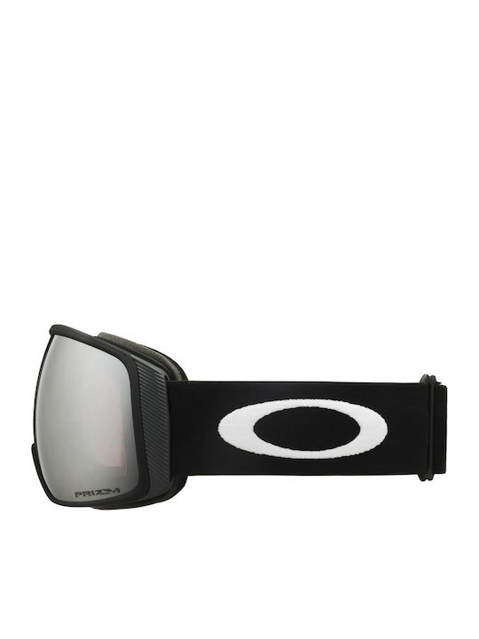 Oakley Flight Tracker Mască de Schi și Snowboard pentru Adulți Neagră cu Lentilă Oglindă Gri