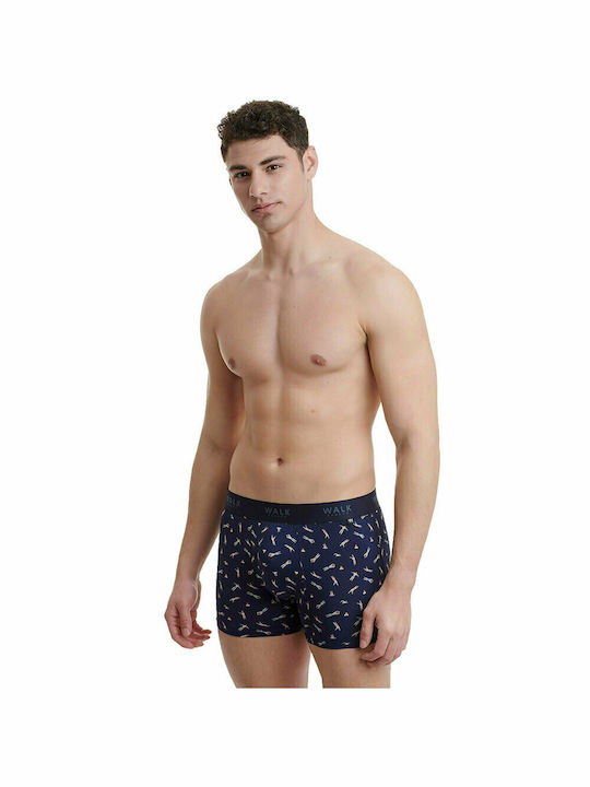 Herren Boxershorts Blau mit Mustern 1Packung