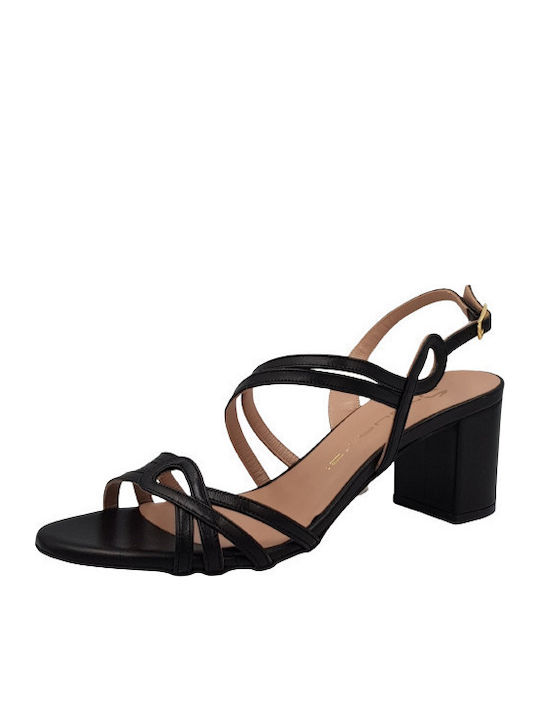 Mourtzi Leather Sandals Black