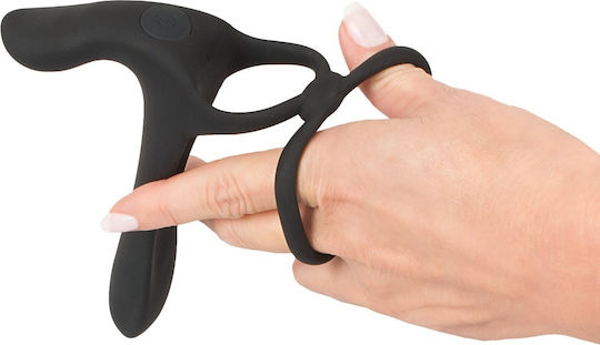 You2Toys Black Velvets Couble's Vibrator με Dildo 14cm και Δόνηση σε Μαύρο Χρώμα