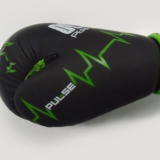 Olympus Sport Pulse Matt PU Kids Boxing Gloves made of Synthetic Leather for Match Green Black/Green