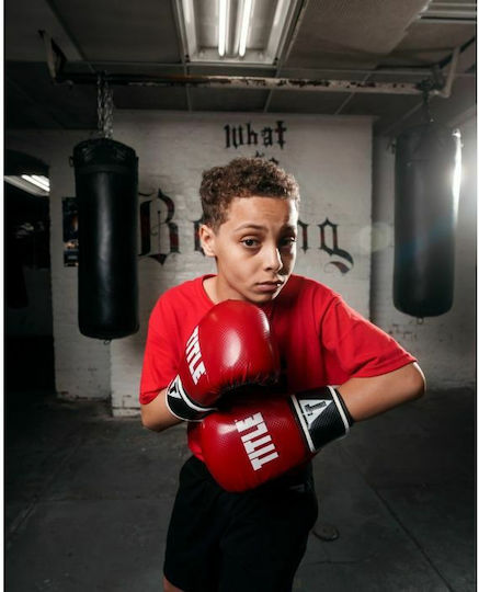Title Boxing Instinct Fitness IFBG1 Боксови Ръкавици от Синтетична Кожа за Състезание Червени