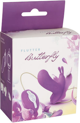 Seven Creations Flutter Butterfly Clitoral Vibrator with Remote Control 2cm Purple