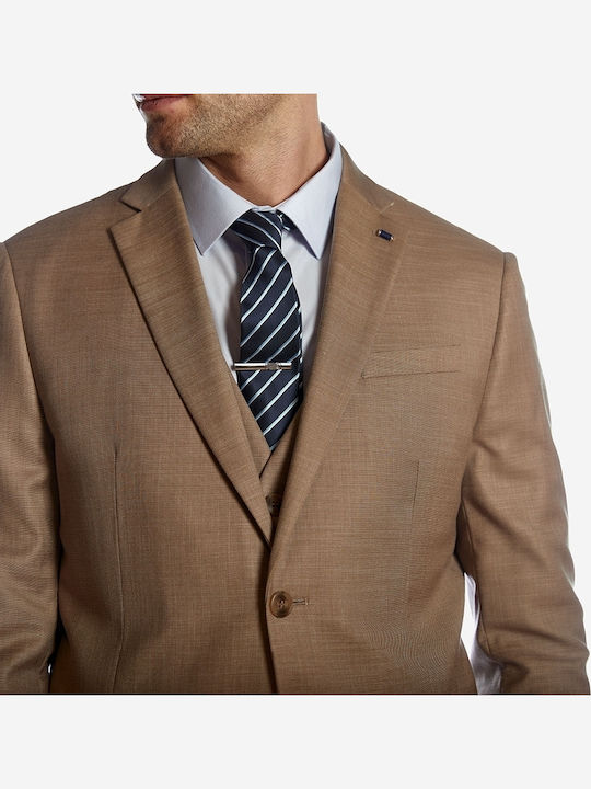 Sommer Herrenanzug mit Weste Beige