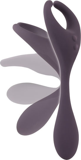 Couples Choice Double Vibrator with Remote Control Remote Controlled Couple's Vibrator 18.5cm Purple