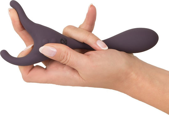 Couples Choice Double Vibrator with Remote Control Remote Controlled Couple's Vibrator 18.5cm Purple