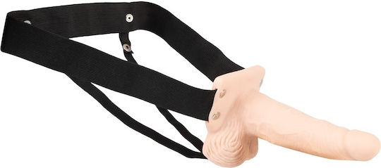 You2Toys Vibrating Strap-on Sleeve Harness with Dildo and Vibration in Black Color