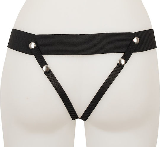 You2Toys Vibrating Strap-on Sleeve Harness with Dildo and Vibration in Black Color