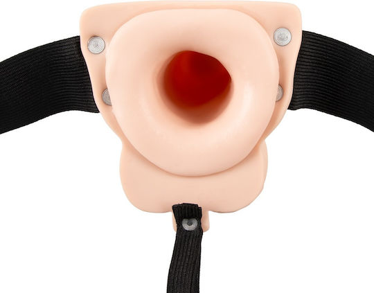 You2Toys Vibrating Strap-on Sleeve Harness with Dildo and Vibration in Black Color