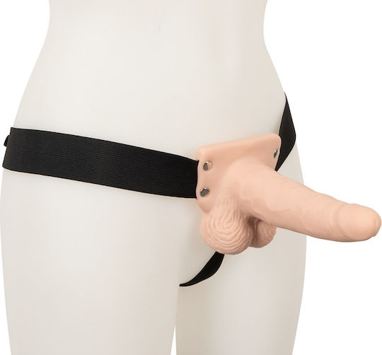 You2Toys Vibrating Strap-on Sleeve Harness with Dildo and Vibration in Black Color