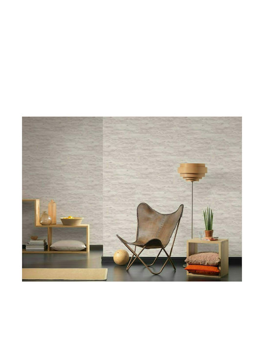 Wall Wallpaper Stone Vinyl Beige 1000x53cm