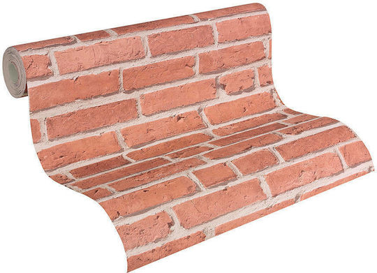 Ταπετσαρία Τοίχου Wood Stone Καφέ 1000x53cm