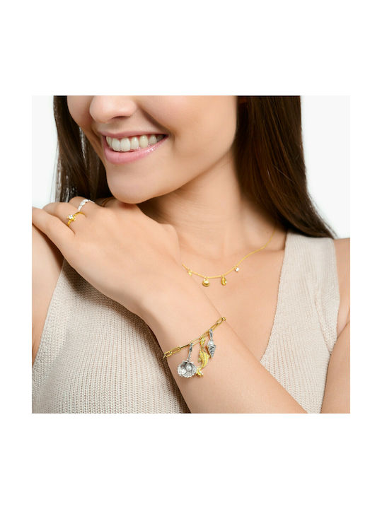 Thomas Sabo Charm from Gold Plated Silver with Zircon