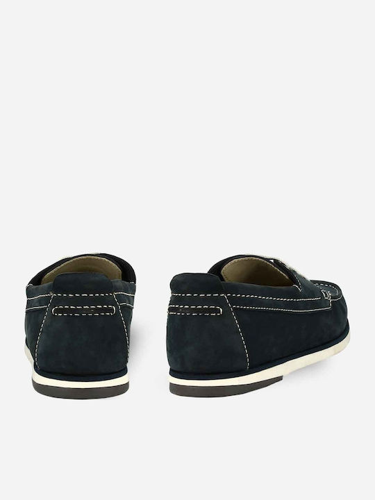 Leder Herren Mokassins in Blau Farbe
