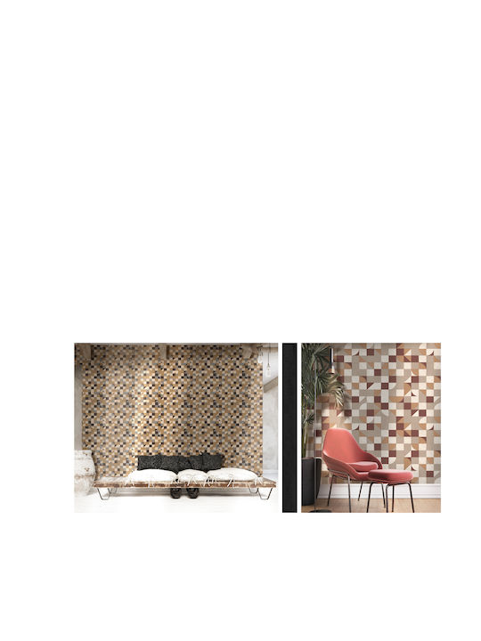 Wallpaper Vinyl Brown L1005xW53cm Washable