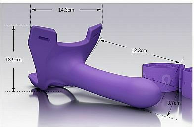 Perfect Fit Brand Zoro Strap On Gurtzeug mit Dildo 12.3cm in Lila Farbe
