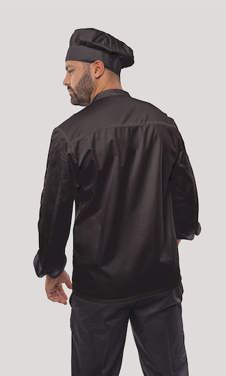 Axon Coat Chef Unisex Black with Long Sleeve 50-324-1