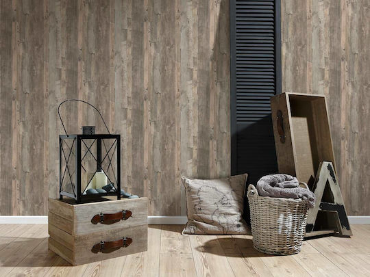 Tapet de Perete 1000x53cm Wood n Stone Maro